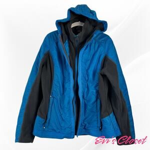 Columbia Women's Fleece Lined Jacket Double Zipper Front Closure Sz XL